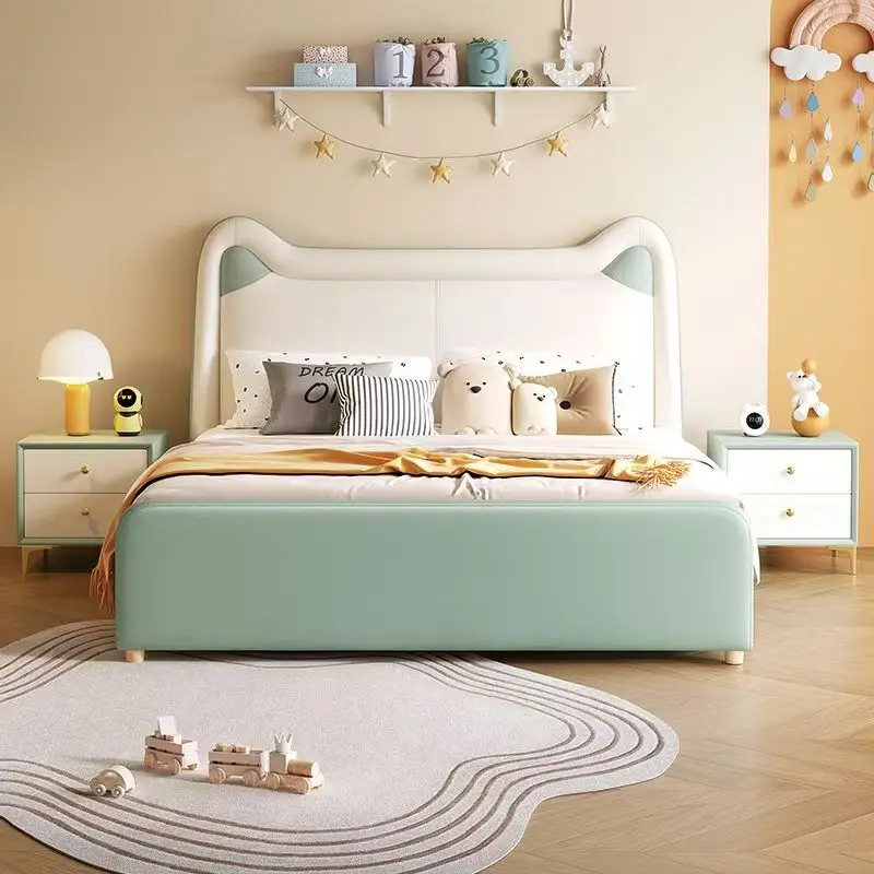 !@Latest Design Kids Bed Upholstered with Trundle Solid Wood Material Frame Leather Cat Shaped Bed
!@Latest Design Kids Bed Upholstered with Trundle Solid Wood Material Frame Leather Cat Shaped Bed