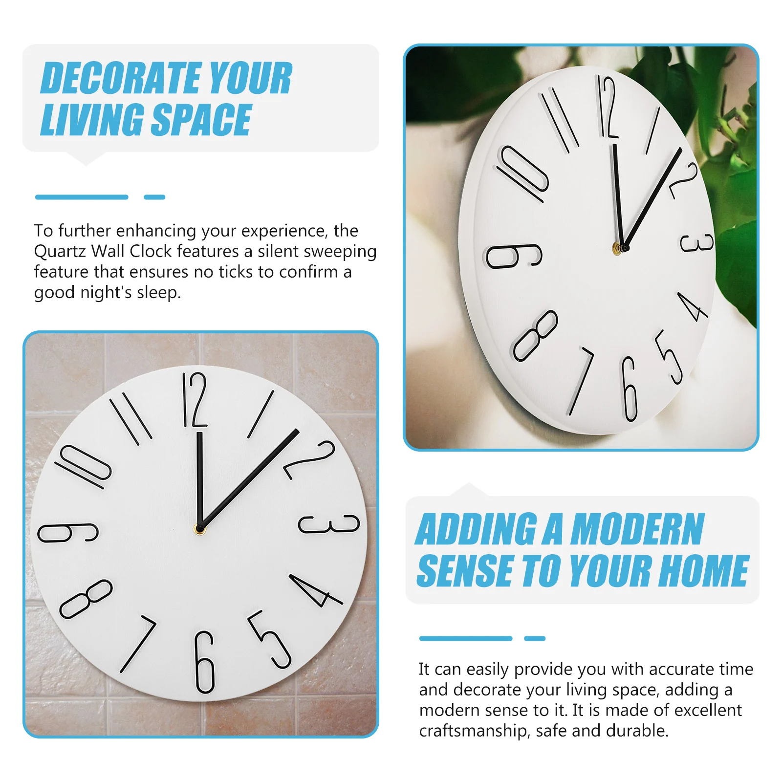 Silent Clock Wall No Ticking Operated Decor Plastic Circle Room Office Store Gifts
Silent Clock Wall No Ticking Operated Decor Plastic Circle Room Office Store Gifts