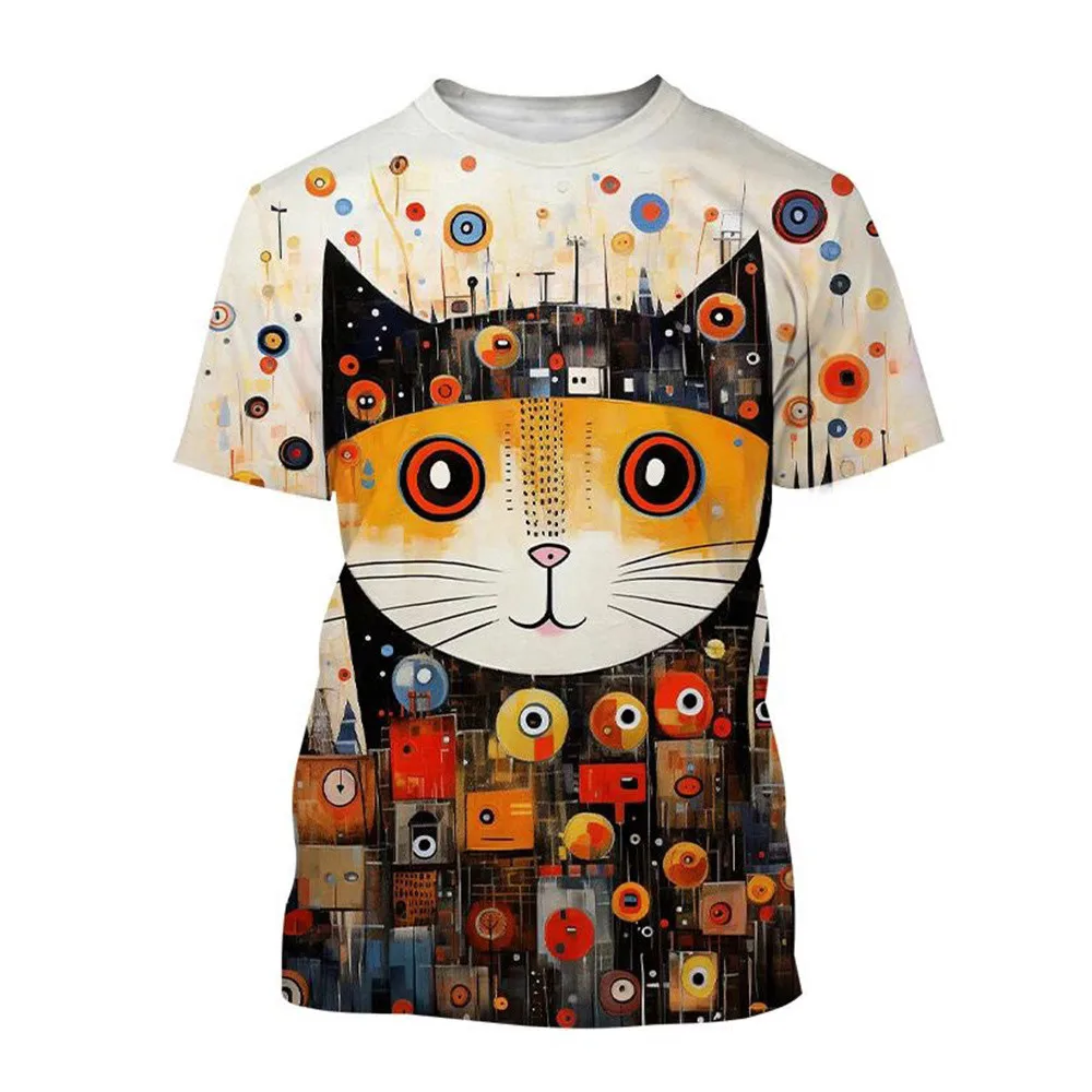 Children's clothing, children's short sleeved cartoon cat Harajuku children's T-shirt, girls' clothing, fashionable top, summer
Children's clothing, children's short sleeved cartoon cat Harajuku children's T-shirt, girls' clothing, fashionable top, summer