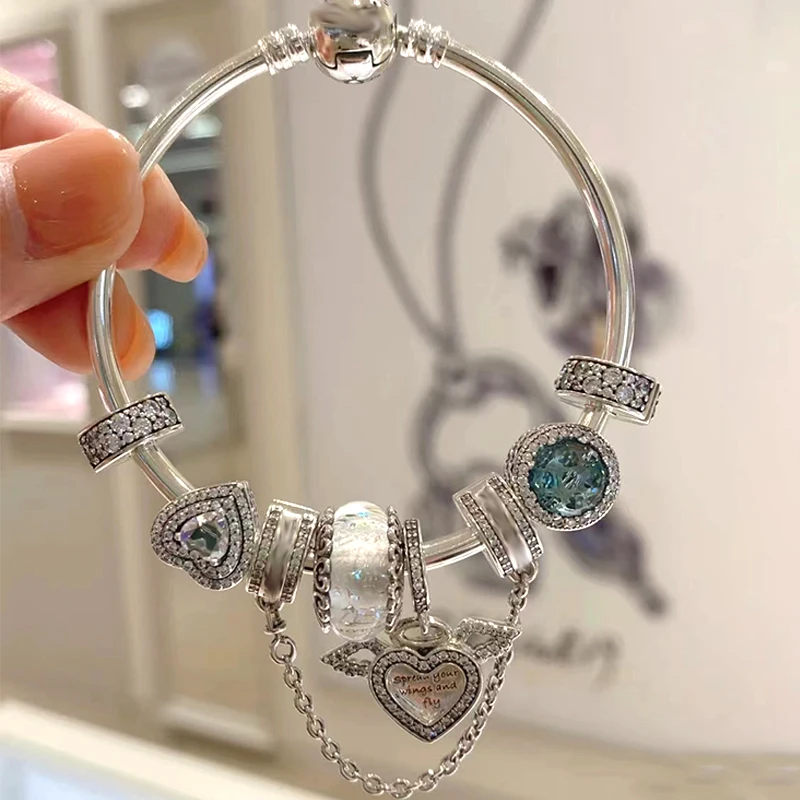 Disney Bracelet 925 Silver Charms Bracelet 17-20CM Love Heart Pave Zirconia Bracelet For Women DIY Charm Jewelry Gifts Hot Sale
Disney Bracelet 925 Silver Charms Bracelet 17-20CM Love Heart Pave Zirconia Bracelet For Women DIY Charm Jewelry Gifts Hot Sale