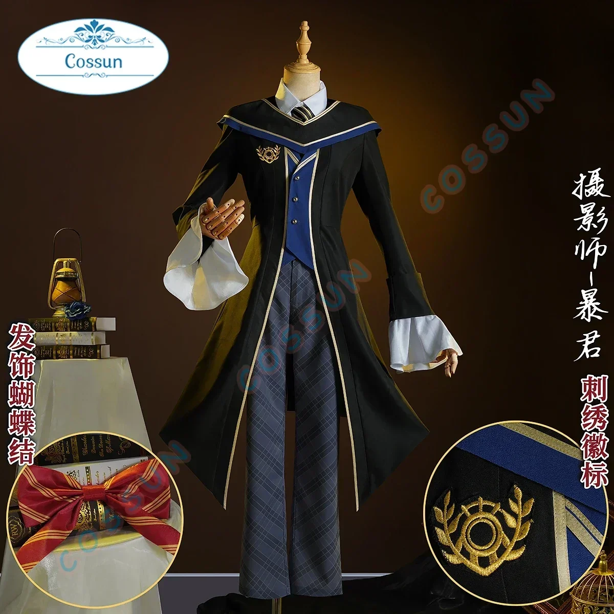 COSSUN Joseph Desaulniers Cosplay Game Identity V Photographer Anime Men Fashion Uniform Ivory Tower Role Play Clothing Suit Fil
COSSUN Joseph Desaulniers Cosplay Game Identity V Photographer Anime Men Fashion Uniform Ivory Tower Role Play Clothing Suit Fil