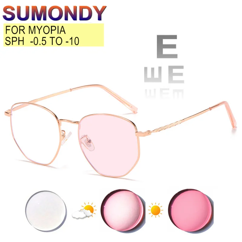 Photochromic Or Blue Light Blocking Myopia Glasses -0.5 To -10 Women Men Alloy Frame Prescription Nearsighted Astigmatism UF121
Photochromic Or Blue Light Blocking Myopia Glasses -0.5 To -10 Women Men Alloy Frame Prescription Nearsighted Astigmatism UF121
