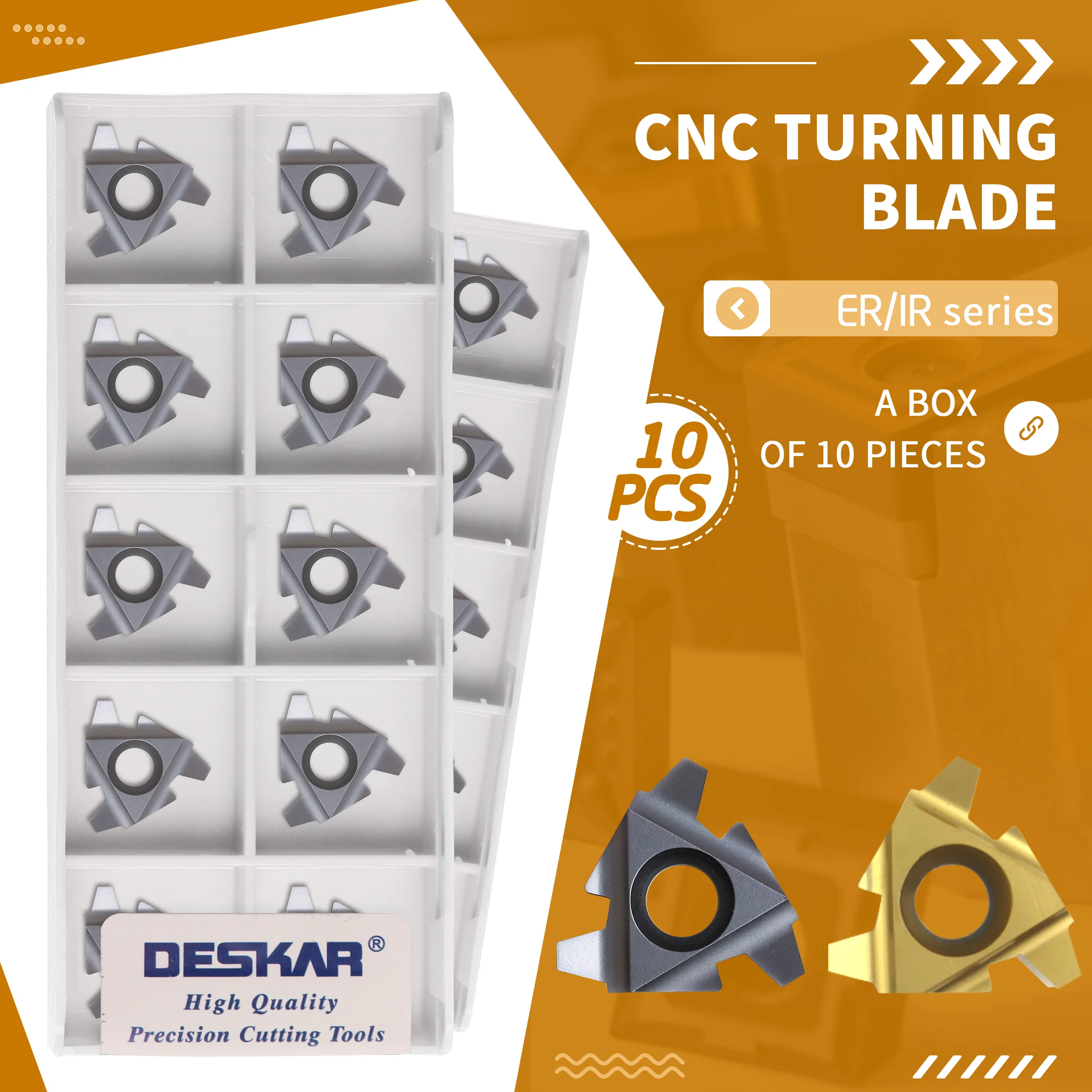 10PCS DESKAR 22ER 22IR 4TR 5TR 6TR LDA LDC Threading Turning Tools Carbide Inserts CNC Lathe Cutter Cutting Thread Blades
10PCS DESKAR 22ER 22IR 4TR 5TR 6TR LDA LDC Threading Turning Tools Carbide Inserts CNC Lathe Cutter Cutting Thread Blades