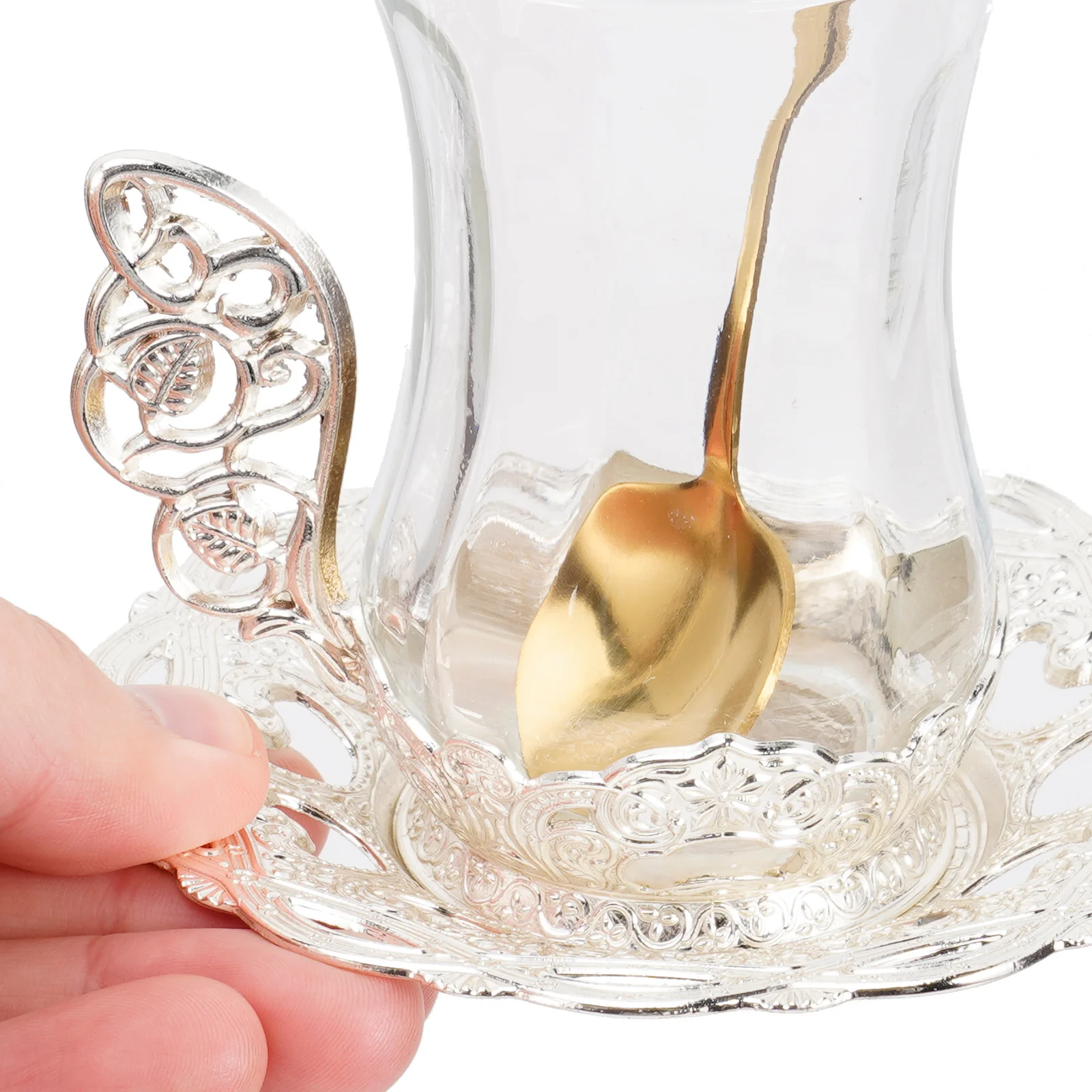 1Set Glass Coffee Cup Set Elegant Teacup Saucer Spoon Home Office Cafe Gift Glass Coffee Cup Spoon Tea Cups and Decor
1Set Glass Coffee Cup Set Elegant Teacup Saucer Spoon Home Office Cafe Gift Glass Coffee Cup Spoon Tea Cups and Decor