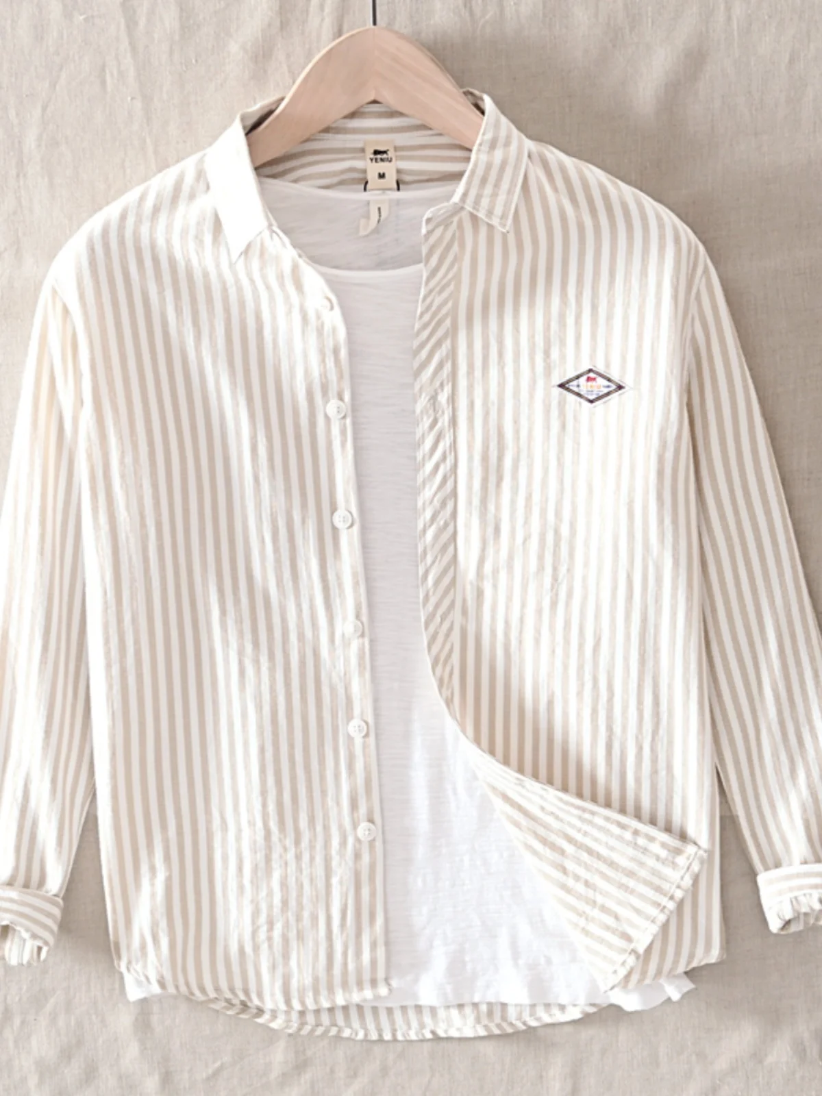 Premium Feel Striped Long Sleeve Men's Shirt Spring Summer Thin Casual Loose Artistic Trendy Top for Youngsters
Premium Feel Striped Long Sleeve Men's Shirt Spring Summer Thin Casual Loose Artistic Trendy Top for Youngsters