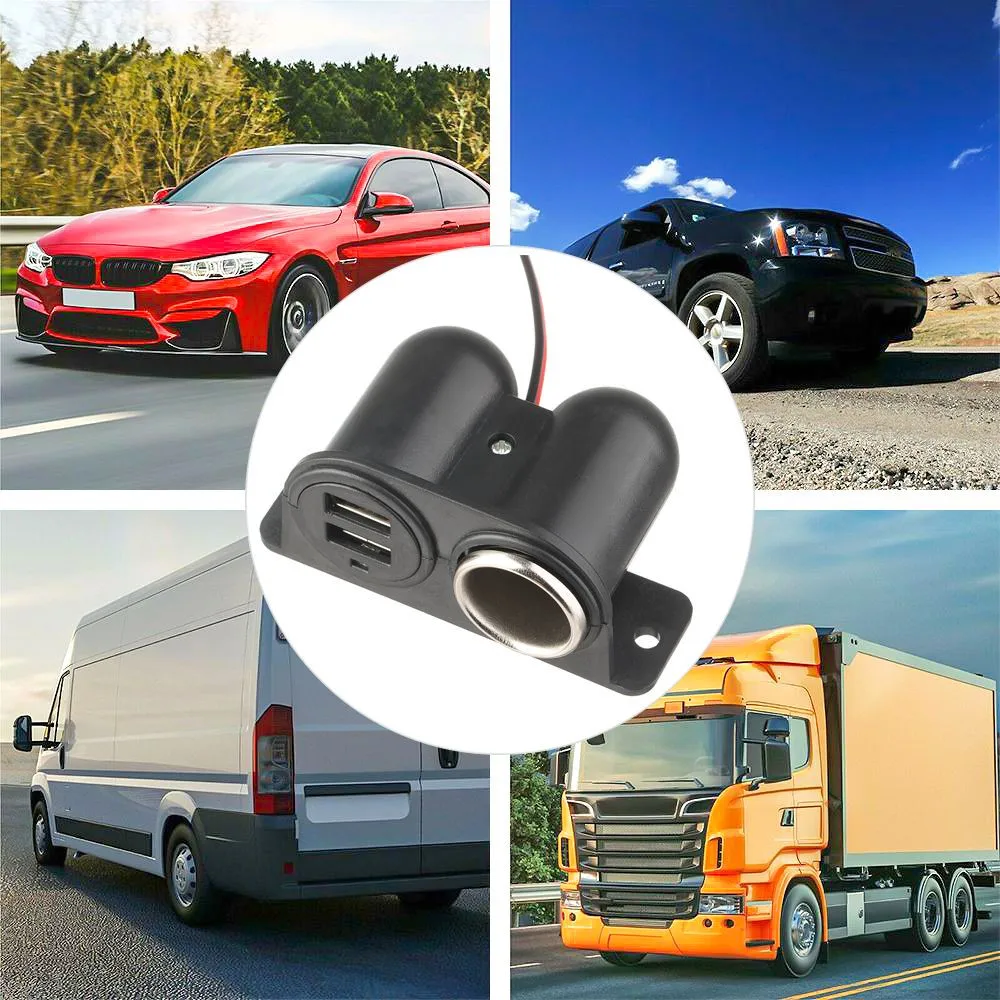 Dustproof Splitter Two USB Port Fast Charger Car Cigarette Lighter Power Adapter
Dustproof Splitter Two USB Port Fast Charger Car Cigarette Lighter Power Adapter
