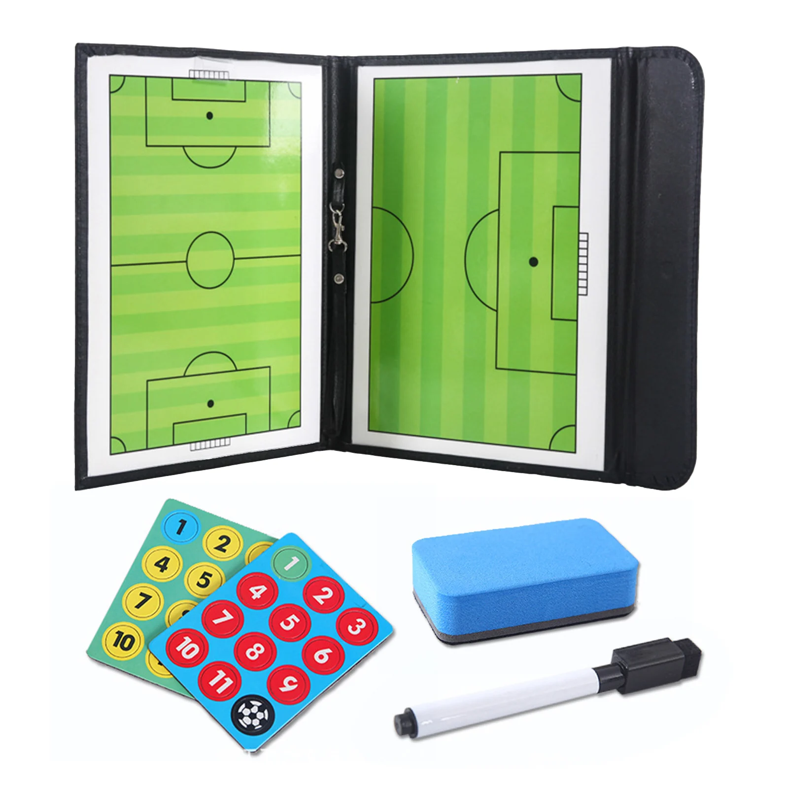 Football Coaching Clipboard Intuitive Guidance Clear Planning Retro Foldable Double Sided Sport Coaching Board for Competition
Football Coaching Clipboard Intuitive Guidance Clear Planning Retro Foldable Double Sided Sport Coaching Board for Competition