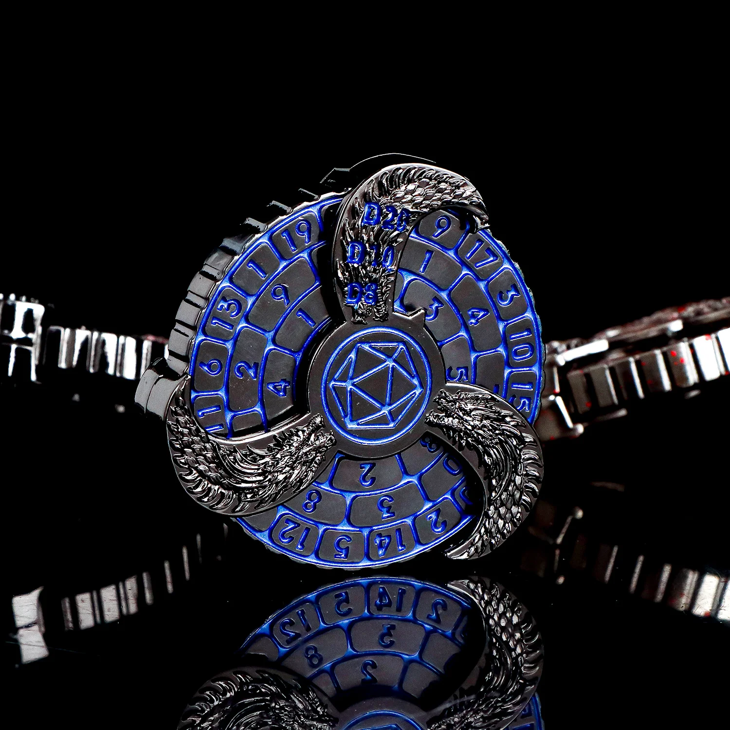 Blue 7-in-1 Metal Dragon Fingertip Gyro Roulette D+D Dice, DD Dice for Dungeons and Dragons, Spinner DnD Dragon Compass Dice
Blue 7-in-1 Metal Dragon Fingertip Gyro Roulette D+D Dice, DD Dice for Dungeons and Dragons, Spinner DnD Dragon Compass Dice