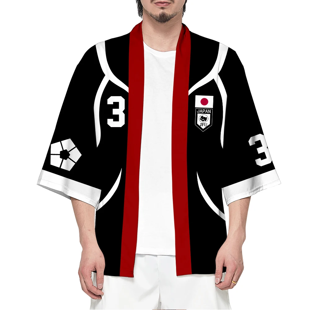 BLUE LOCK Summer Short Kimonos Men Child Kimono Stylish Cardigan Japanese Fashion Cloak Popular Robe Haori Samurai Kimono
BLUE LOCK Summer Short Kimonos Men Child Kimono Stylish Cardigan Japanese Fashion Cloak Popular Robe Haori Samurai Kimono