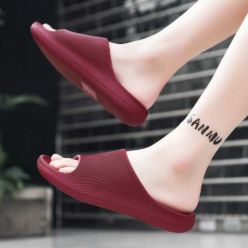 Summer Couple Fashion Solid Color Household Slippers Soft Thick Soled Bathroom Slippers Comfortable Breathable Open Toed Sandals
Summer Couple Fashion Solid Color Household Slippers Soft Thick Soled Bathroom Slippers Comfortable Breathable Open Toed Sandals