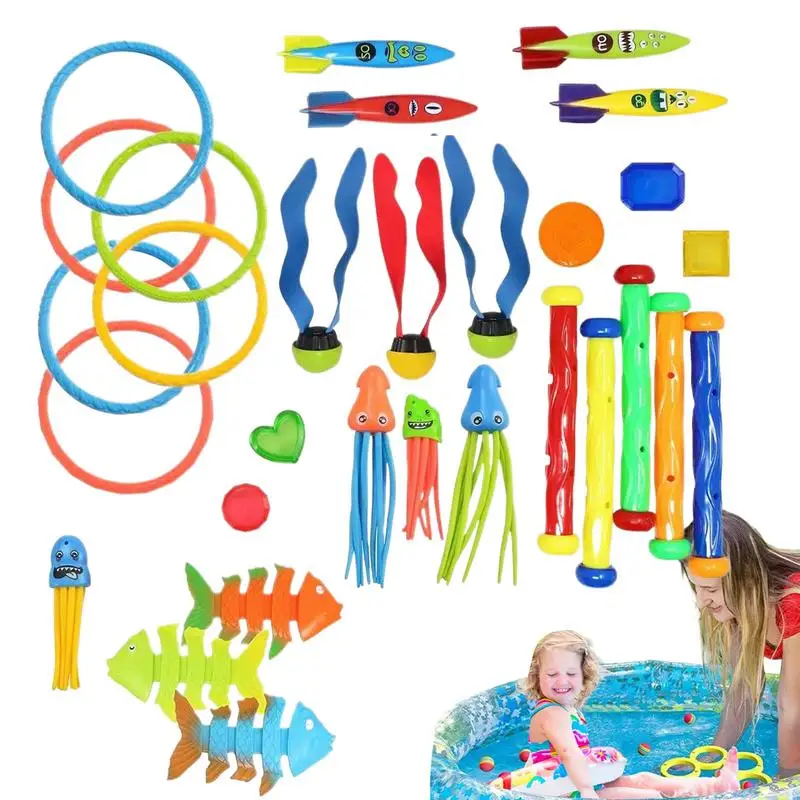 Diving Pool Toys Underwater Training Game Set Multiplayer Colorful Diving Toy Set For Backyard Family Fun Poolside Swim Lessons
Diving Pool Toys Underwater Training Game Set Multiplayer Colorful Diving Toy Set For Backyard Family Fun Poolside Swim Lessons
