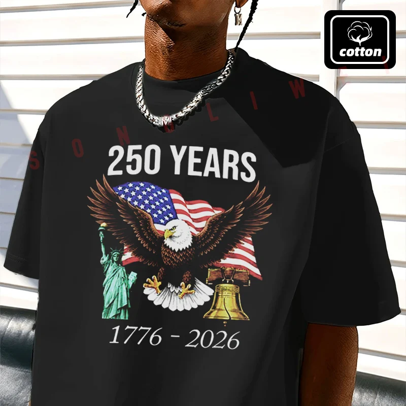 Men's Cotton T-Shirt America 250Th Birthday 1776–2026 4Th Of July Motorcycle Tshirt Men's Casual Short Sleeve Tee
Men's Cotton T-Shirt America 250Th Birthday 1776–2026 4Th Of July Motorcycle Tshirt Men's Casual Short Sleeve Tee