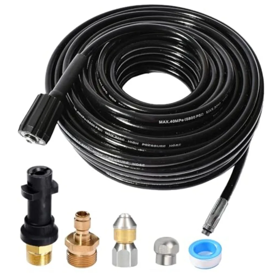 Pressure Washer Pipe Cleaning Hose Jetter Nozzles Kit K2-K7 1/8"NPT Sewer Drain Adapter Nozzles Rigid + Rotating Quick Connect+
Pressure Washer Pipe Cleaning Hose Jetter Nozzles Kit K2-K7 1/8"NPT Sewer Drain Adapter Nozzles Rigid + Rotating Quick Connect+