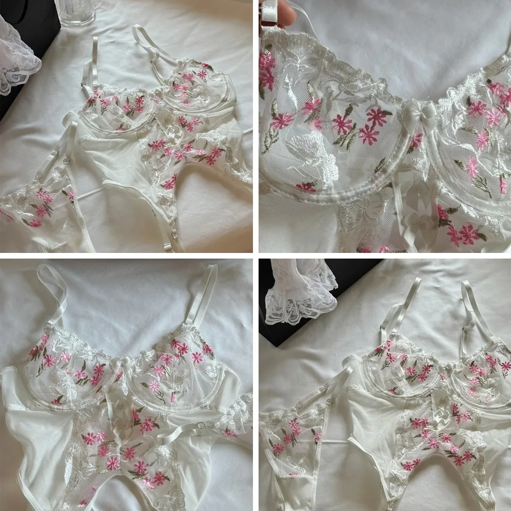 Lace Embroidered Push Up Bra Set, Floral Gathered Cup Underwear for Large Bust Support & Show
Lace Embroidered Push Up Bra Set, Floral Gathered Cup Underwear for Large Bust Support & Show