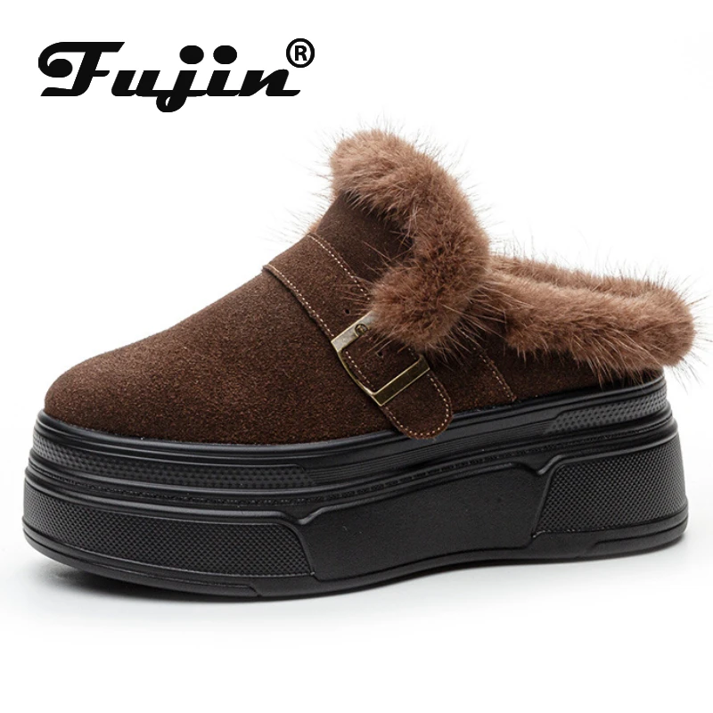 Fujin 8cm Synthetic Suede Genuine Leather Warm Plush Women Ankle Booties Chunky Sneakers Spring Autumn High Brand Winter Shoes
Fujin 8cm Synthetic Suede Genuine Leather Warm Plush Women Ankle Booties Chunky Sneakers Spring Autumn High Brand Winter Shoes