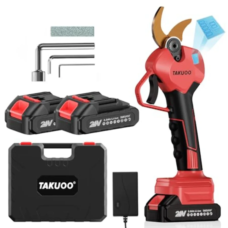 Беспроводные электрические секаторы с диаметром реза 1,6 дюйма, бесщеточный сучкорез с ЖК-дисплеем, двойной аккумулятор 2,0 Ач 21 В
Беспроводные электрические секаторы с диаметром реза 1,6 дюйма, бесщеточный сучкорез с ЖК-дисплеем, двойной аккумулятор 2,0 Ач 21 В