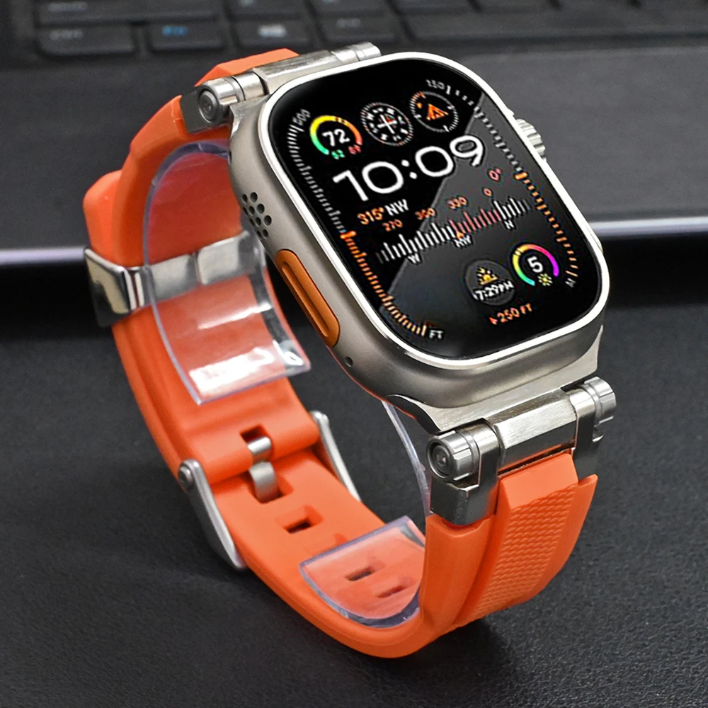 Luxury Rubber Band For Apple Watch Ultra 2 49mm 45mm 44mm 42mm Sports Silicone Bracelet For iWatch Series 9 8 7 6 SE 5 4 Correa
Luxury Rubber Band For Apple Watch Ultra 2 49mm 45mm 44mm 42mm Sports Silicone Bracelet For iWatch Series 9 8 7 6 SE 5 4 Correa