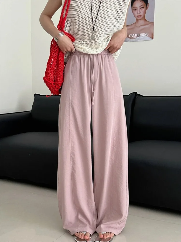 High-waisted Loose Thin Women's Trousers Summer White Wide-leg Pants Women Casual Cool Comfortable Cotton Straight Pants
High-waisted Loose Thin Women's Trousers Summer White Wide-leg Pants Women Casual Cool Comfortable Cotton Straight Pants