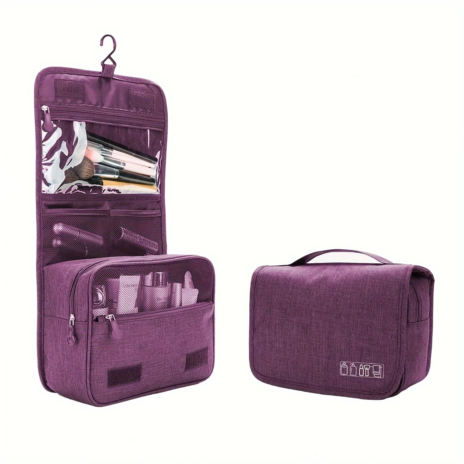 Hanging Toiletry Bag, Large Capacity Toiletry Hook Bag, Portable Travel Organizer, Cationic Fabric Toiletry Bag, Cosmetic Bag,
Hanging Toiletry Bag, Large Capacity Toiletry Hook Bag, Portable Travel Organizer, Cationic Fabric Toiletry Bag, Cosmetic Bag,