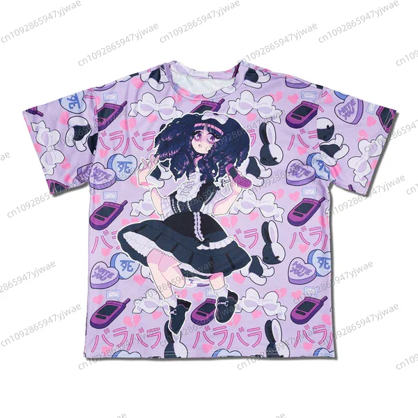 BaraBara милая женская футболка с коротким рукавом с принтом Kawaii Yami, летняя повседневная летняя милая мужская спортивная футболка с 3d принтом, футболка 
BaraBara милая женская футболка с коротким рукавом с принтом Kawaii Yami, летняя повседневная летняя милая мужская спортивная футболка с 3d принтом, футболка