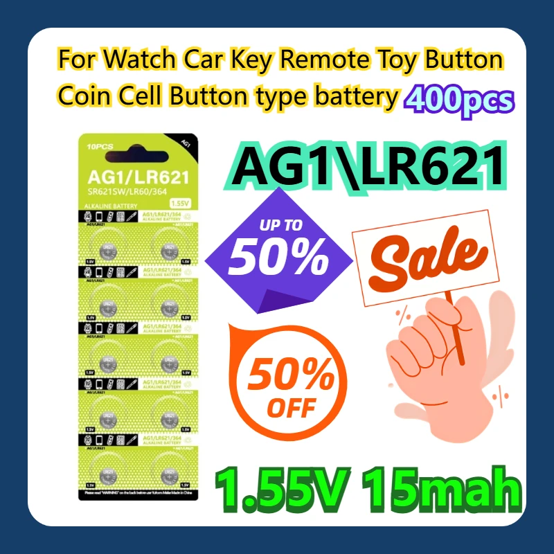 Для часов автомобильный ключ удаленная игрушка кнопка монета AG1 \ LR621 1,55 В 15 мАч кнопочный аккумулятор 400 шт.
Для часов автомобильный ключ удаленная игрушка кнопка монета AG1 \ LR621 1,55 В 15 мАч кнопочный аккумулятор 400 шт.
