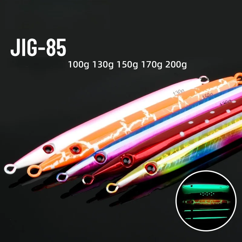 Luminous Fast Jigging Casting Lure Fishing Metal Jig Bait with Double Assist Hook Artificial Bait Large Gram Weight Lure Tuna
Luminous Fast Jigging Casting Lure Fishing Metal Jig Bait with Double Assist Hook Artificial Bait Large Gram Weight Lure Tuna