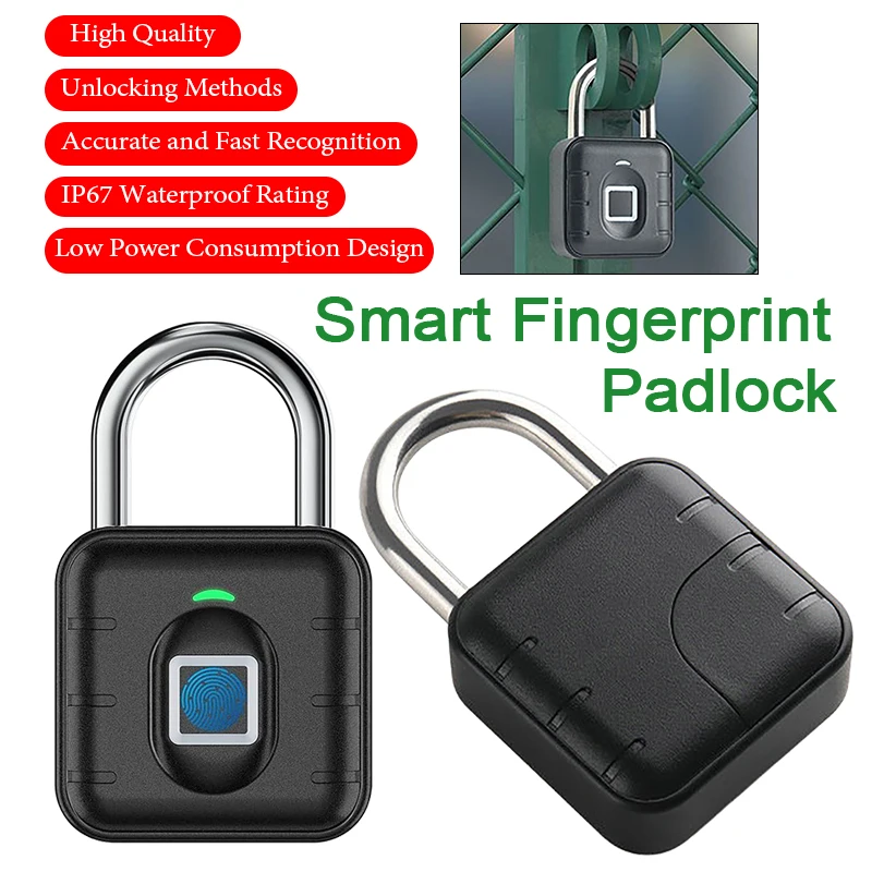 Electronic Lock Tuya Bluetooth Fingerprint Padlock Waterproof Keyless Security Mini Smart Luggage Bag Case Anti-theft Lock
Electronic Lock Tuya Bluetooth Fingerprint Padlock Waterproof Keyless Security Mini Smart Luggage Bag Case Anti-theft Lock