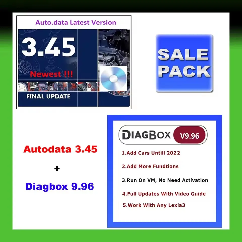Autodata 3.45 with Diagbox 9.96 untill 2022 Car Repair Auto Diagnostic Virtual Box data 3.45 Car Tool Update to 2014 New Version
Autodata 3.45 with Diagbox 9.96 untill 2022 Car Repair Auto Diagnostic Virtual Box data 3.45 Car Tool Update to 2014 New Version