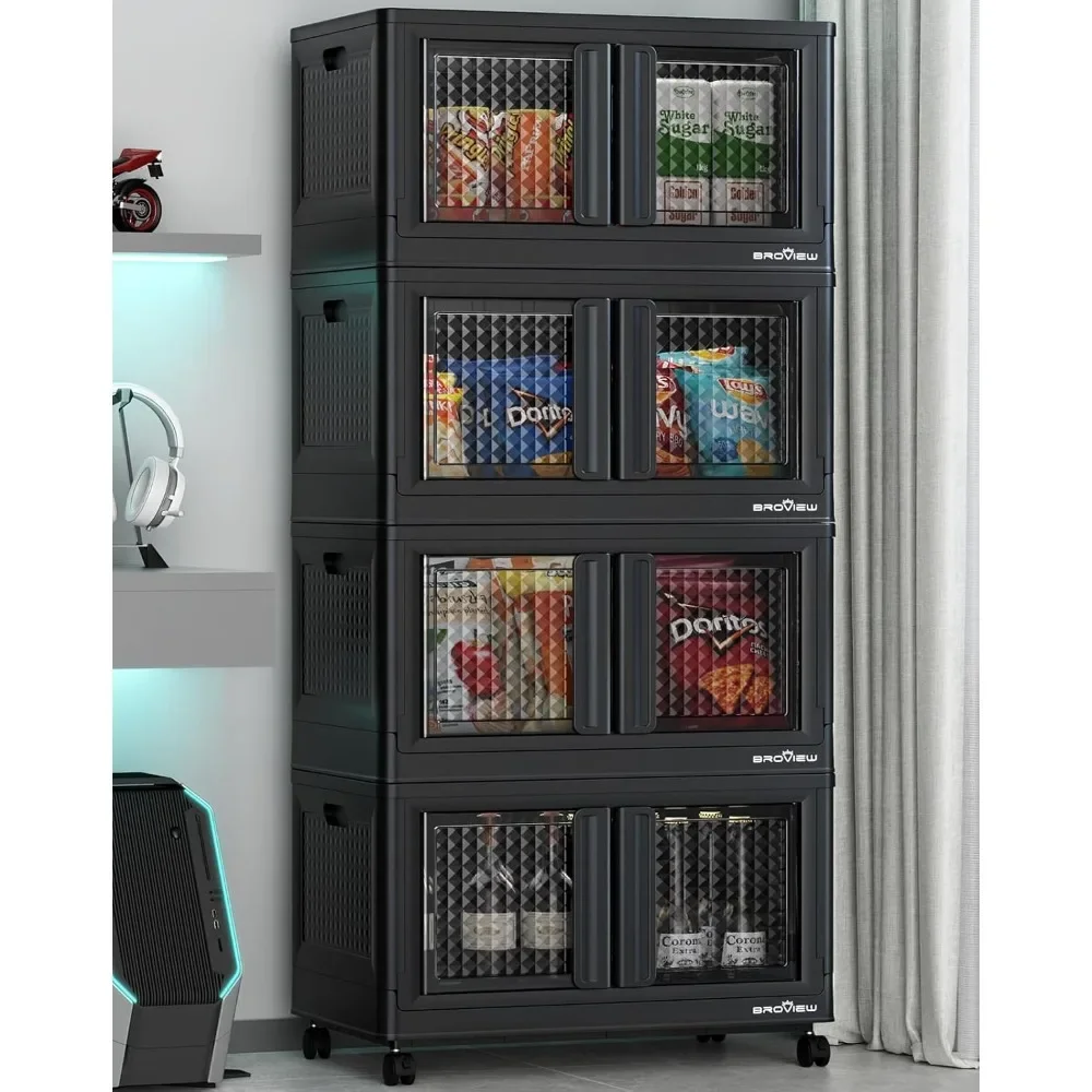 80Gal Stackable Storage Bins with Lids, Folding Storage Boxes with Doors and Wheels, Storage Containers for Closet, 4 Pack
80Gal Stackable Storage Bins with Lids, Folding Storage Boxes with Doors and Wheels, Storage Containers for Closet, 4 Pack