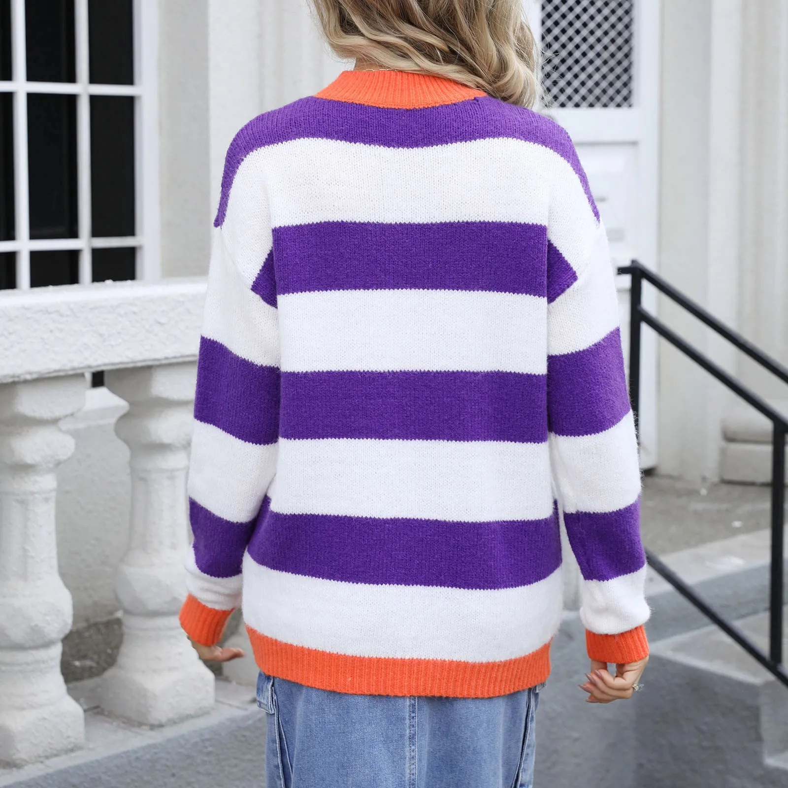 Fashion Ladies Striped Round Neck Sweater Embroidery Letter Striped Sweaters 2024 Autumn Loose Korean Pullovers Casual Tops
Fashion Ladies Striped Round Neck Sweater Embroidery Letter Striped Sweaters 2024 Autumn Loose Korean Pullovers Casual Tops