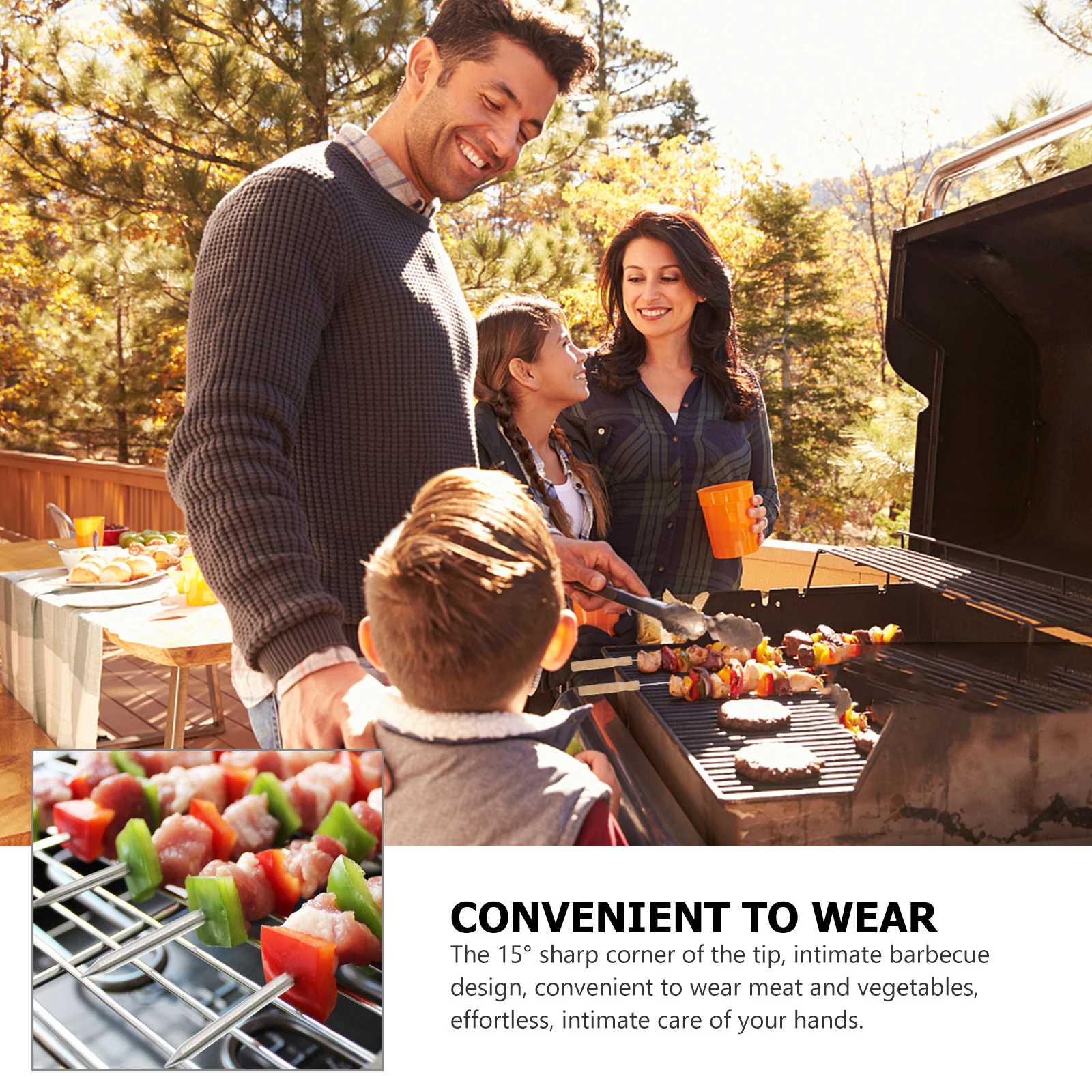 10pcs Stainless Steel Barbecue Skewers Durable Flat Grilling Tools for BBQ Lamb Kebab Campfire Party Outdoor Cooking Utensils
10pcs Stainless Steel Barbecue Skewers Durable Flat Grilling Tools for BBQ Lamb Kebab Campfire Party Outdoor Cooking Utensils