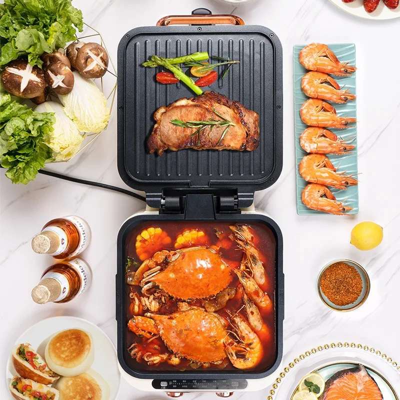 Multifunctional electric baking pan household split-type larger and deepened double-fabric cooking pot, pancake machine
Multifunctional electric baking pan household split-type larger and deepened double-fabric cooking pot, pancake machine