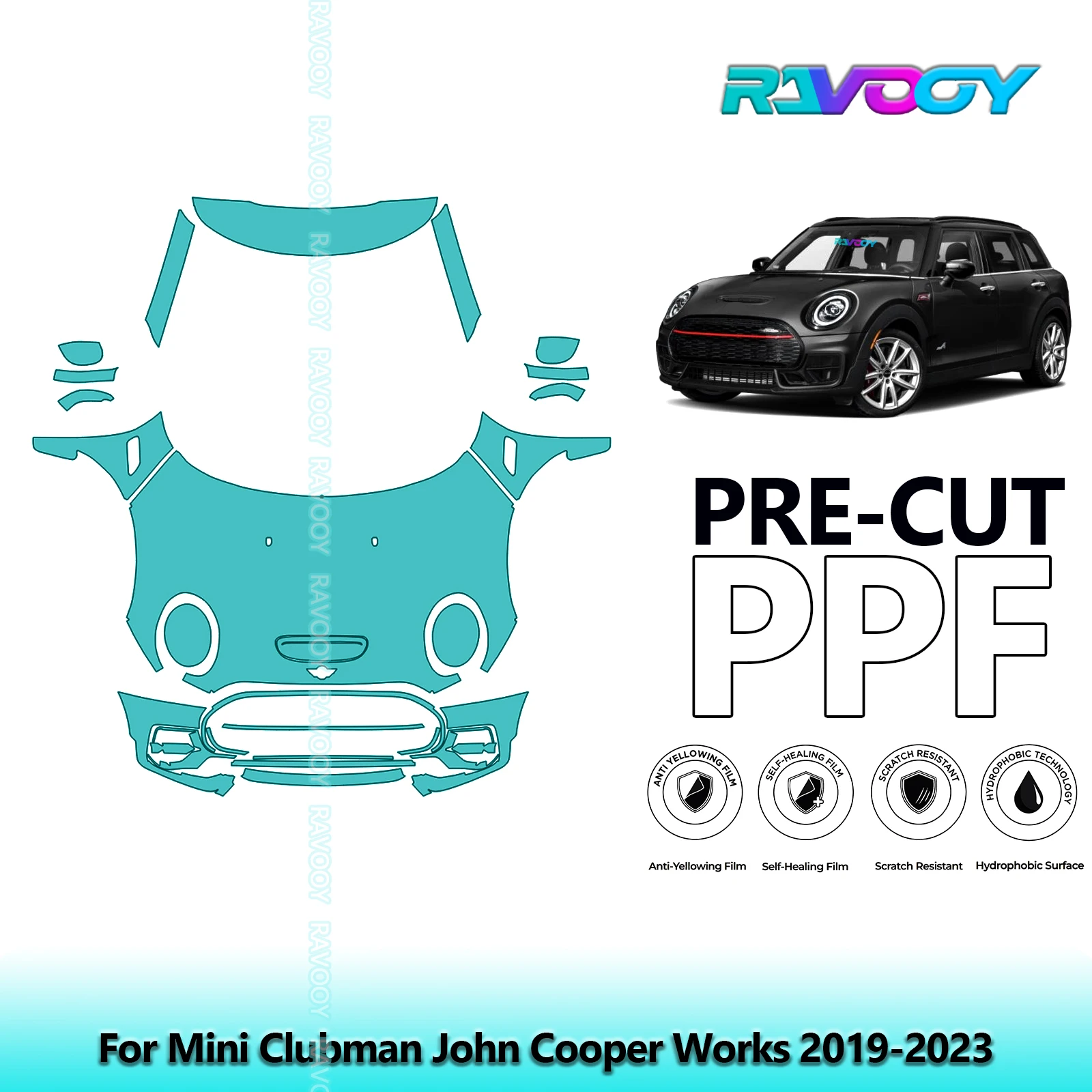 Car Front Kit Clear Bra Precut PPF Paint Protection Film For Mini Clubman John Cooper Works 2019-2023
Car Front Kit Clear Bra Precut PPF Paint Protection Film For Mini Clubman John Cooper Works 2019-2023