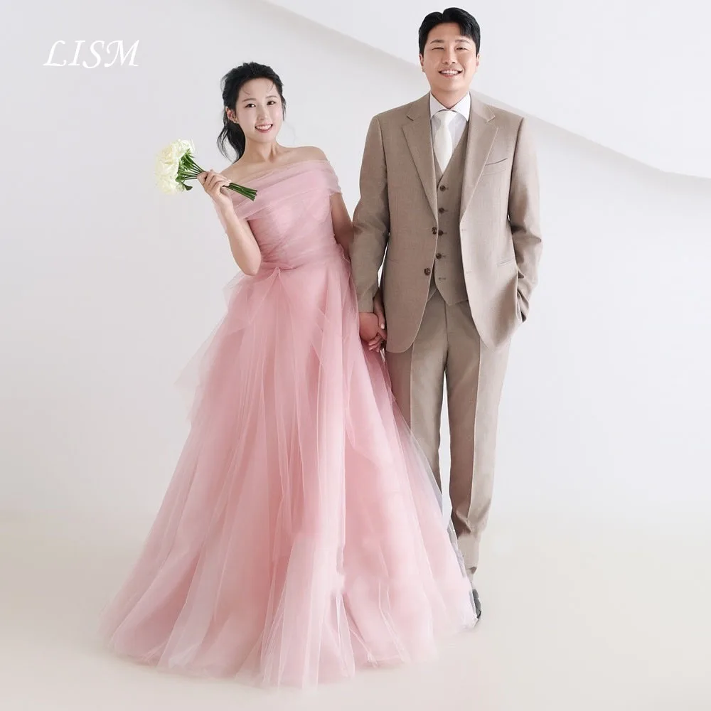 LISM Pink Korea Evening Dresses Silk Tulle 프롬드레스 Off the Shoulder Fairy Bridal Gowns Evening Photo Shoot Dresses Customized
LISM Pink Korea Evening Dresses Silk Tulle 프롬드레스 Off the Shoulder Fairy Bridal Gowns Evening Photo Shoot Dresses Customized