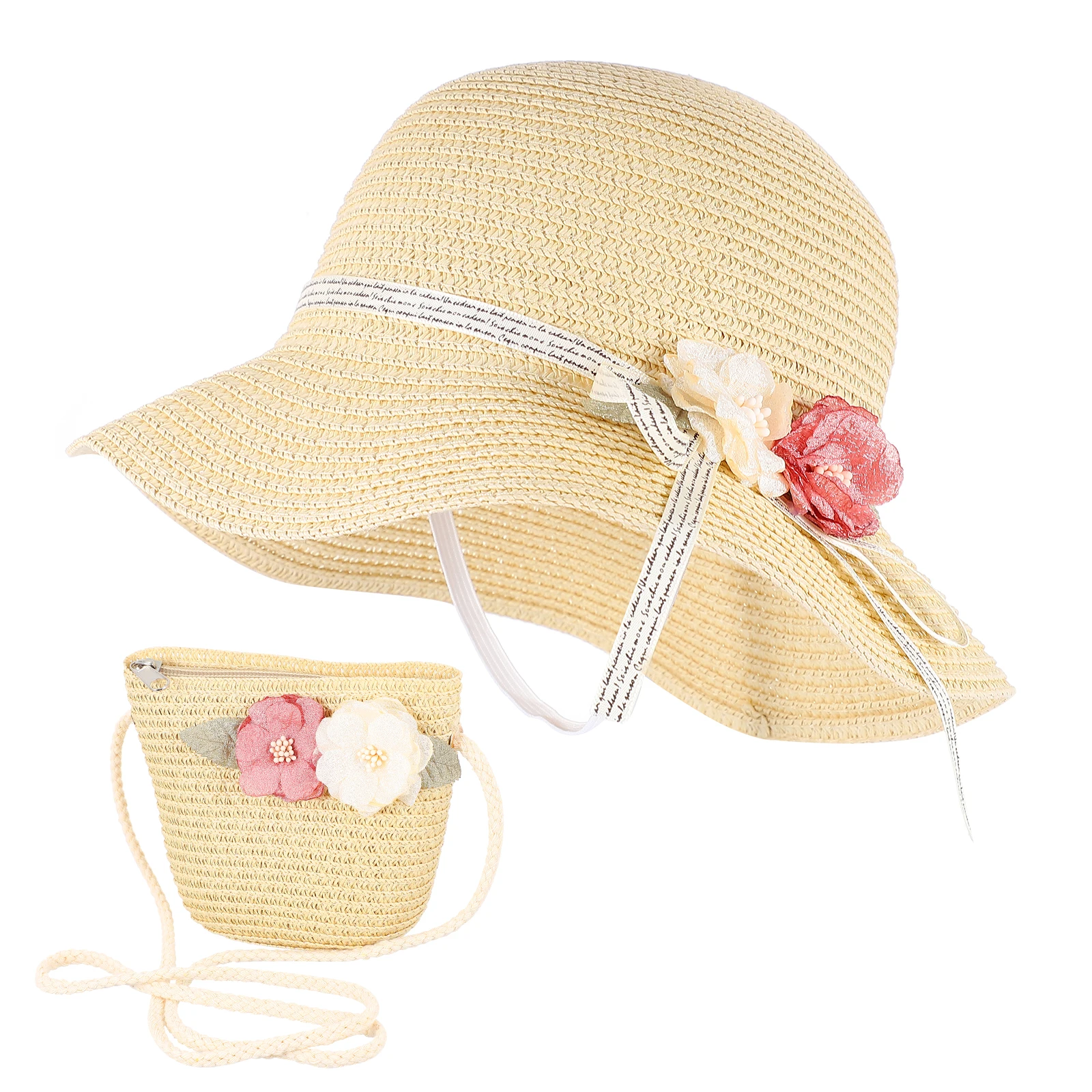 Children Straw Hat Bag Set Beige Sun Cap Boys Girls Summer UV Protection Beach Tote Straw Woven Hat Storage Bag
Children Straw Hat Bag Set Beige Sun Cap Boys Girls Summer UV Protection Beach Tote Straw Woven Hat Storage Bag