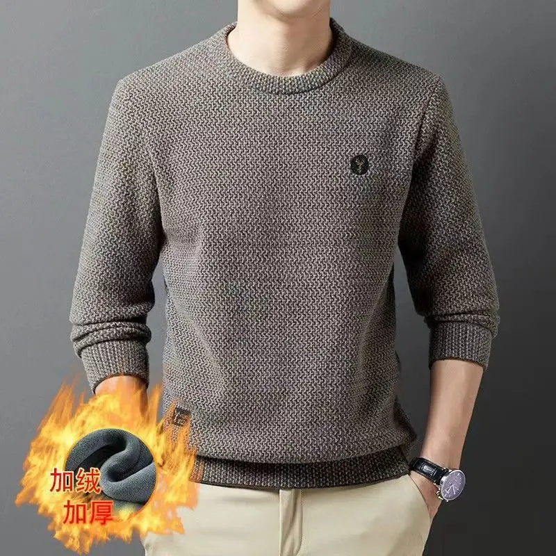 Men Knit Sweaters Fleece Tops Pullover Round Neck Man's Clothing Asual Chic Design Winter Autumn Solid Loose New Thick
Men Knit Sweaters Fleece Tops Pullover Round Neck Man's Clothing Asual Chic Design Winter Autumn Solid Loose New Thick