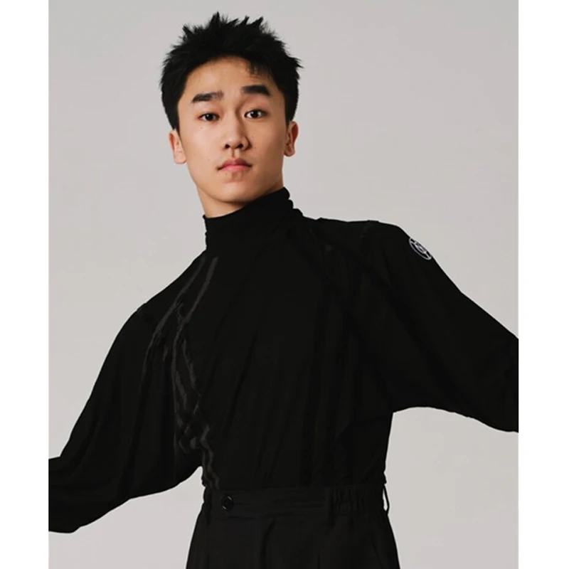 Men's High Collar Black Tops Latin Dance Clothes Long Sleeves Male Cha Cha Rumba Dance Performance Clothes Latin Practice Tops
Men's High Collar Black Tops Latin Dance Clothes Long Sleeves Male Cha Cha Rumba Dance Performance Clothes Latin Practice Tops