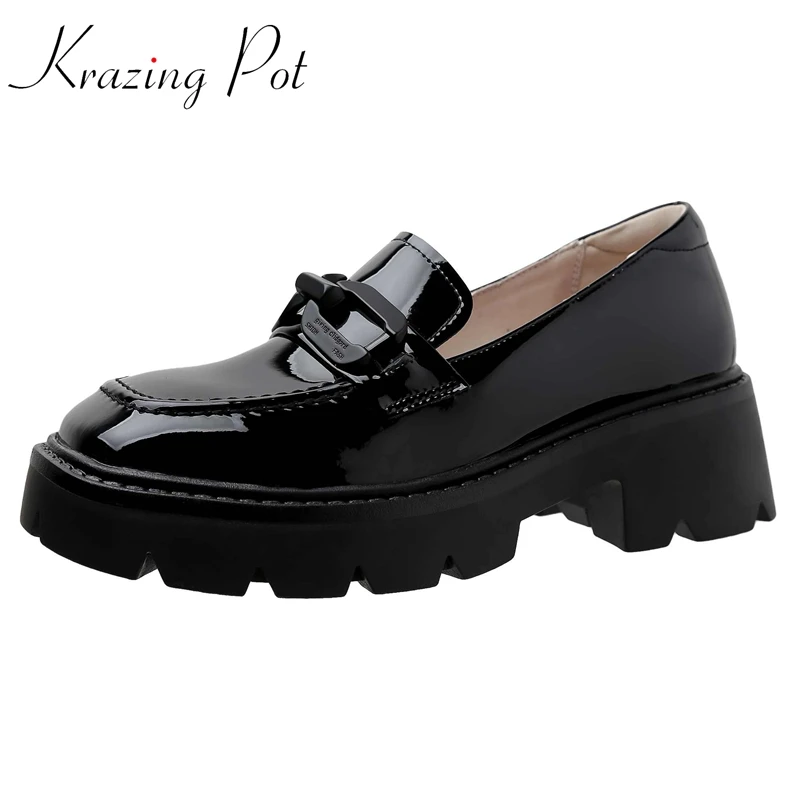 Krazing Pot Genuine Leather Square Toe High Heels Platform Brand Shoes Young Lady Daily Wear Leisure Deep Mouth Women Pumps Ins
Krazing Pot Genuine Leather Square Toe High Heels Platform Brand Shoes Young Lady Daily Wear Leisure Deep Mouth Women Pumps Ins