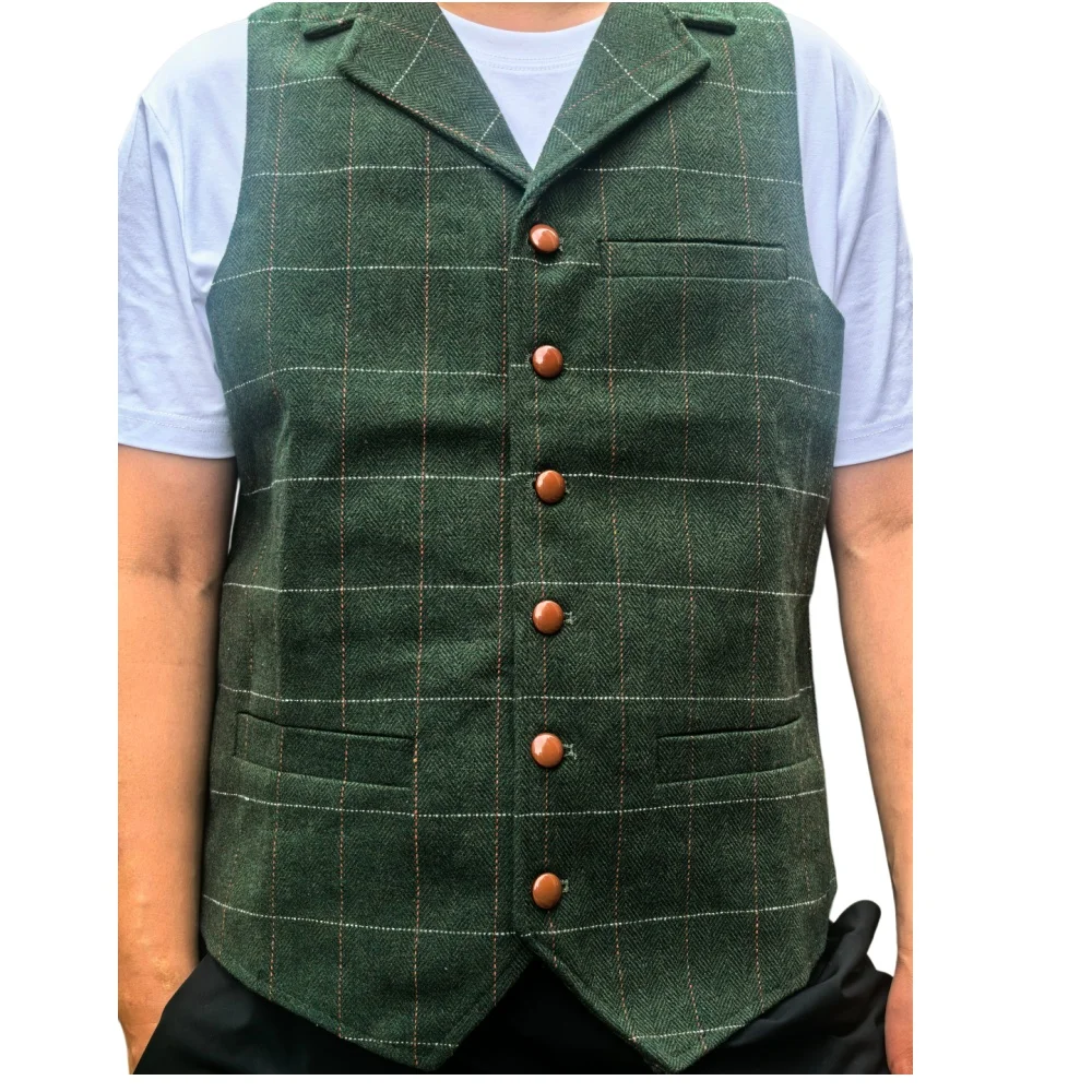  Men's Vest Herringbone Plaid Tweed Men's Casual Waistcoat Lapel Single Breasted For Groosmen
Men's Vest Herringbone Plaid Tweed Men's Casual Waistcoat Lapel Single Breasted For Groosmen
