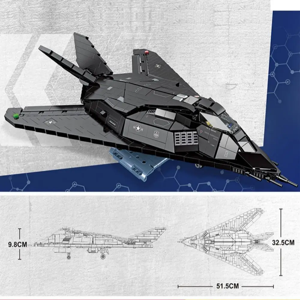 Конструктор MOC F-117A Nighthawk Stealth Fighter, 1375 деталей, техническая модель военного самолета, игрушка-конструктор для мальчиков
Конструктор MOC F-117A Nighthawk Stealth Fighter, 1375 деталей, техническая модель военного самолета, игрушка-конструктор для мальчиков
