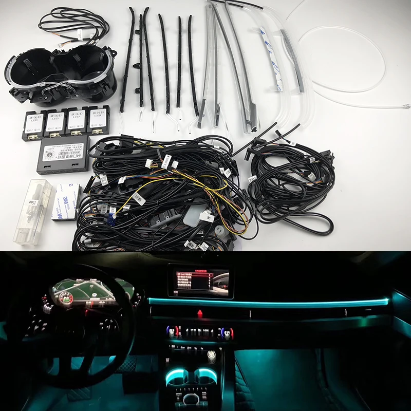 32 цвета, внутренний атмосферный светильник для Audi A4 B9 A5 2017 2018 2019, окружающий свет, контурные фонари двери с подсветкой для стула
32 цвета, внутренний атмосферный светильник для Audi A4 B9 A5 2017 2018 2019, окружающий свет, контурные фонари двери с подсветкой для стула
