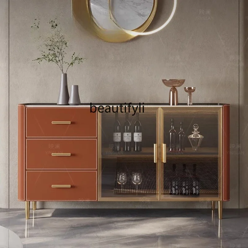 Light luxury saddle leather wine cabinet porch locker dining room wall dining side cabinet6239
Light luxury saddle leather wine cabinet porch locker dining room wall dining side cabinet6239