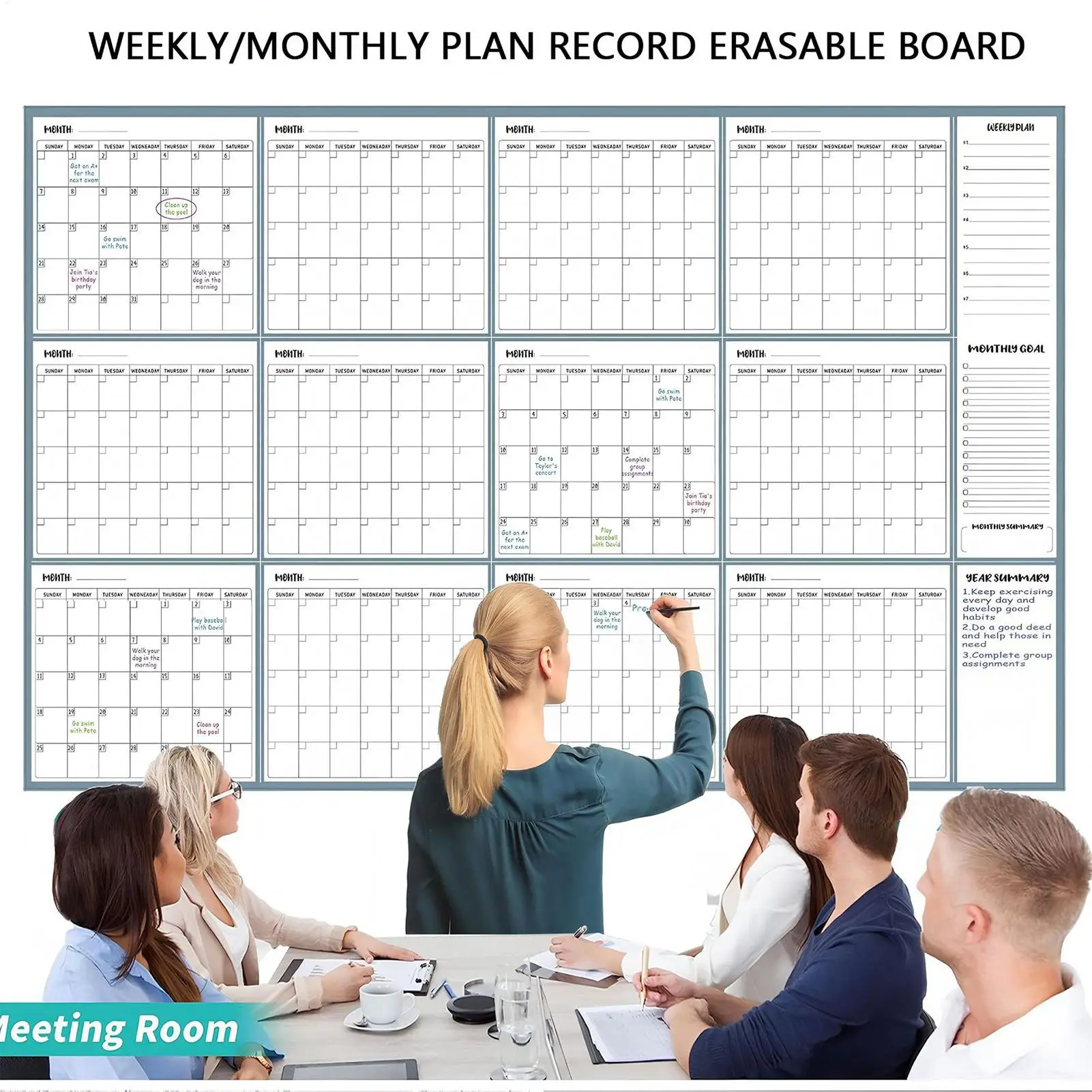 Календарь для сухого стирания, 55x34 дюйма, многоразовый недатированный планировщик, пустой календарь-планировщик для мужчин, женщин, студентов, учителей, для работы, учебы, дома
Календарь для сухого стирания, 55x34 дюйма, многоразовый недатированный планировщик, пустой календарь-планировщик для мужчин, женщин, студентов, учителей, для работы, учебы, дома