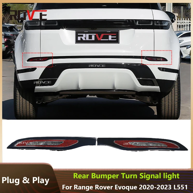 ROVCE Car Rear Bumper Reflector Fog Lamp Turn Signal Brake Light For Land Rover Range Rover Evoque 2020-2023 LR166614 LR166613
ROVCE Car Rear Bumper Reflector Fog Lamp Turn Signal Brake Light For Land Rover Range Rover Evoque 2020-2023 LR166614 LR166613