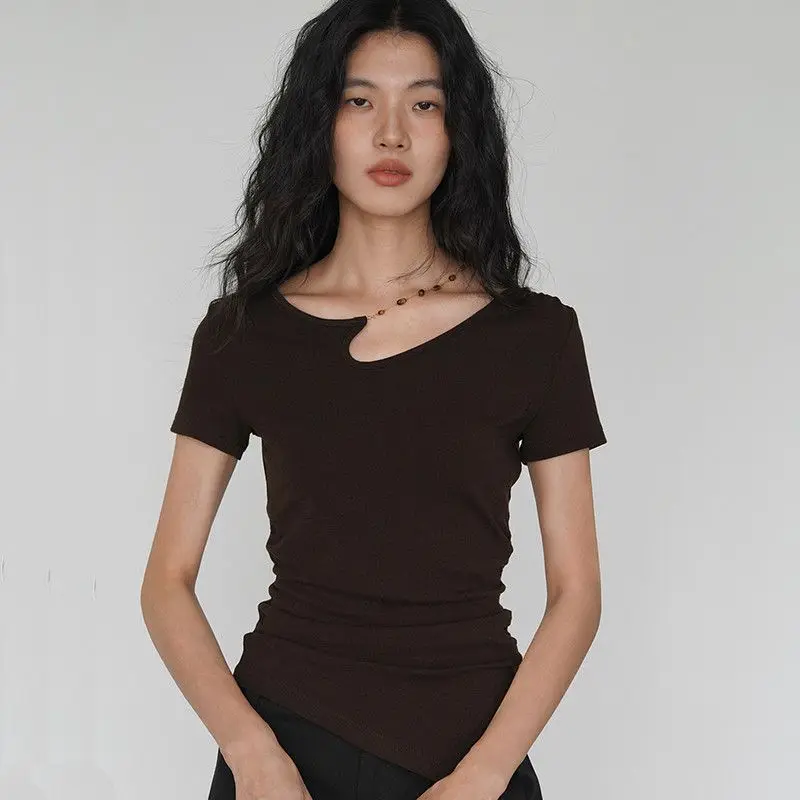 Slimming Shaping Versatile Design Sense Top 2026 Summer Pure Sensual Hot Girl Short Pure Cotton Short-sleeved T-shirt for Women
Slimming Shaping Versatile Design Sense Top 2026 Summer Pure Sensual Hot Girl Short Pure Cotton Short-sleeved T-shirt for Women