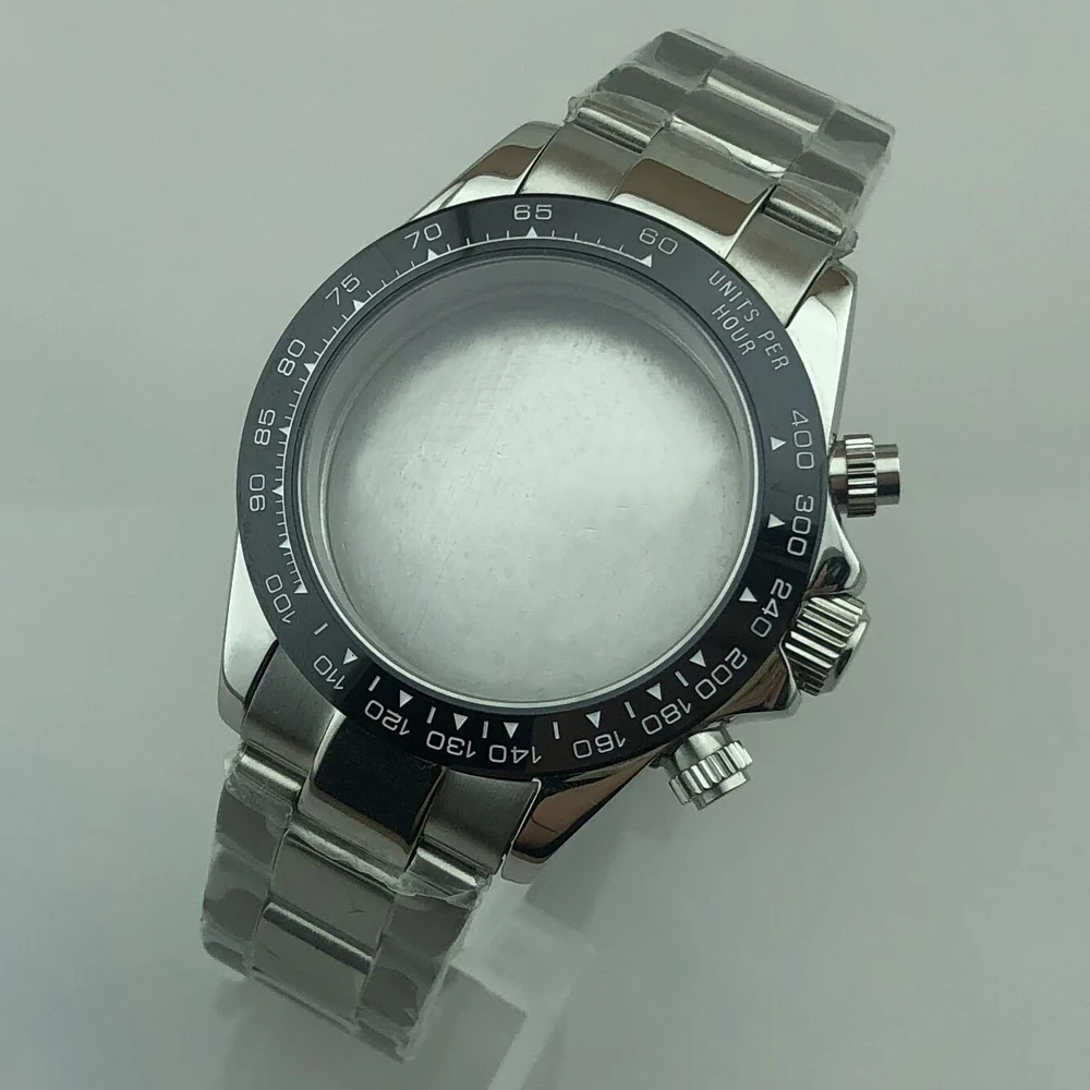 39mm Stainless Steel Case Sapphire Glass Fit VK63 Quartz Movement Watch Parts
39mm Stainless Steel Case Sapphire Glass Fit VK63 Quartz Movement Watch Parts
