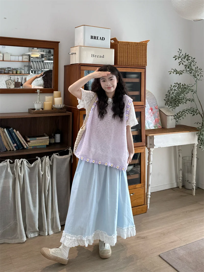 Kumikumi Design Short Sleeve T-Shirt Vest Women Summer Anti-Aging Skirt Three-Piece Set Floral 3PC Women's Outfits
Kumikumi Design Short Sleeve T-Shirt Vest Women Summer Anti-Aging Skirt Three-Piece Set Floral 3PC Women's Outfits