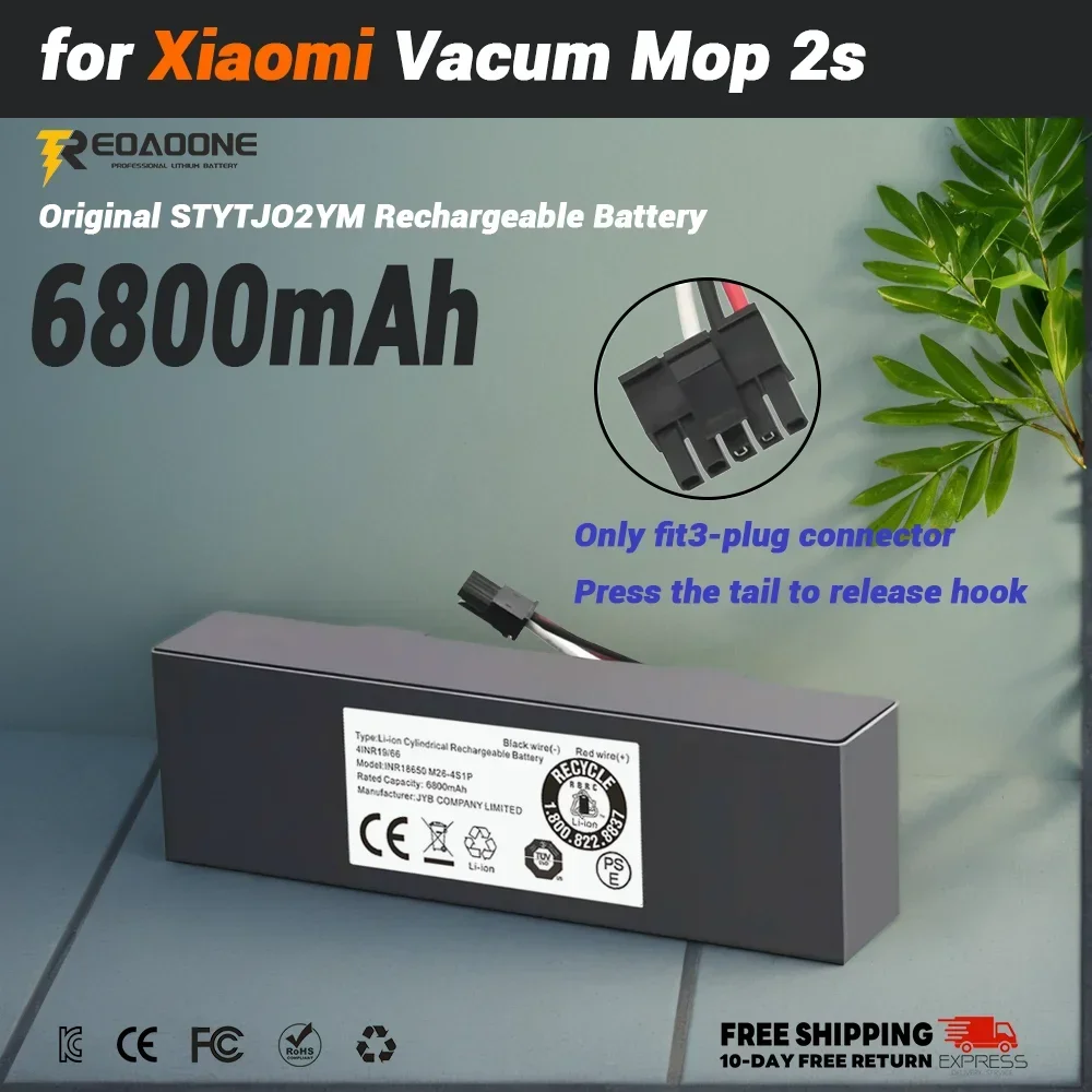 Mi Robot Vacuum-Mop 2S STYTJ02YM 3500mAh Battery 14.4V for Xiaomi Mijia LDS Vacuum Cleaner,Mi Robot Vacuum-Mop P,Conga 3290 3390
Mi Robot Vacuum-Mop 2S STYTJ02YM 3500mAh Battery 14.4V for Xiaomi Mijia LDS Vacuum Cleaner,Mi Robot Vacuum-Mop P,Conga 3290 3390