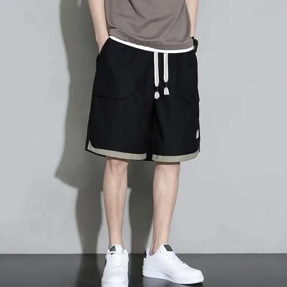 Elastic Waist Shorts Men's Drawstring Cargo Shorts with Elastic Waist Crotch Pockets Streetwear Basketball Pants for Sport
Elastic Waist Shorts Men's Drawstring Cargo Shorts with Elastic Waist Crotch Pockets Streetwear Basketball Pants for Sport