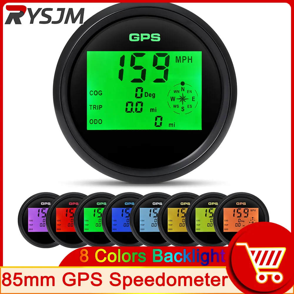 HD 8 Colors Backlight 85mm Marine Digital GPS Speedometer Odometer Gauge COG Waterproof Car Truck Boat Waterproof Speed Meter
HD 8 Colors Backlight 85mm Marine Digital GPS Speedometer Odometer Gauge COG Waterproof Car Truck Boat Waterproof Speed Meter